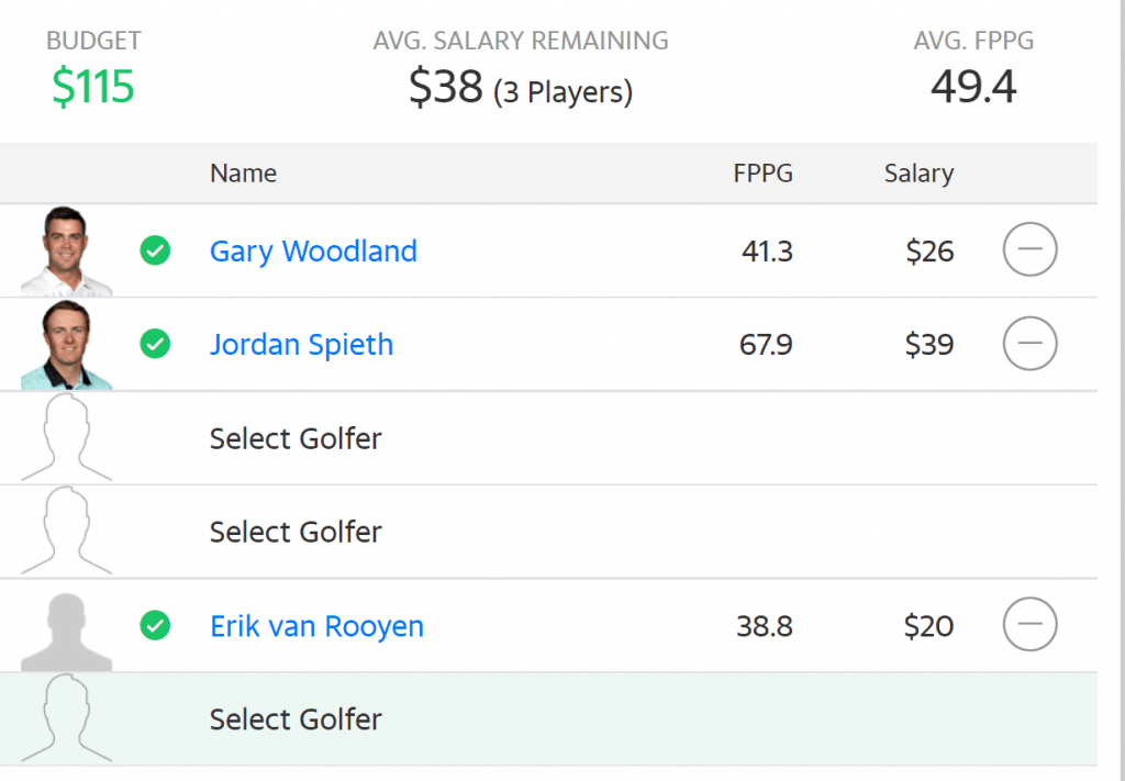PGA Yahoo Cup DFS Picks daily fantasy golf US Open Torrey Pines expert lineup picks predictions ownership rankings salaries jordan spieth bryson dechambeau dustin johnson jon rahm